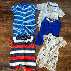 9 mo summer baby boy rompers, outfit